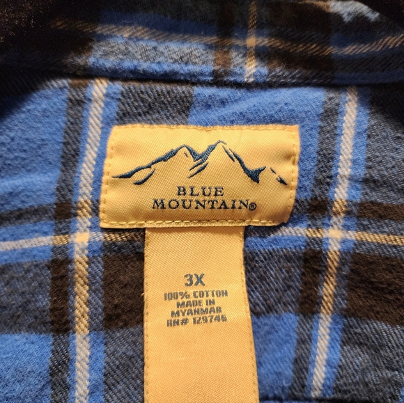 Blue Plaid Button Down Shirt - Picture 3 of 3